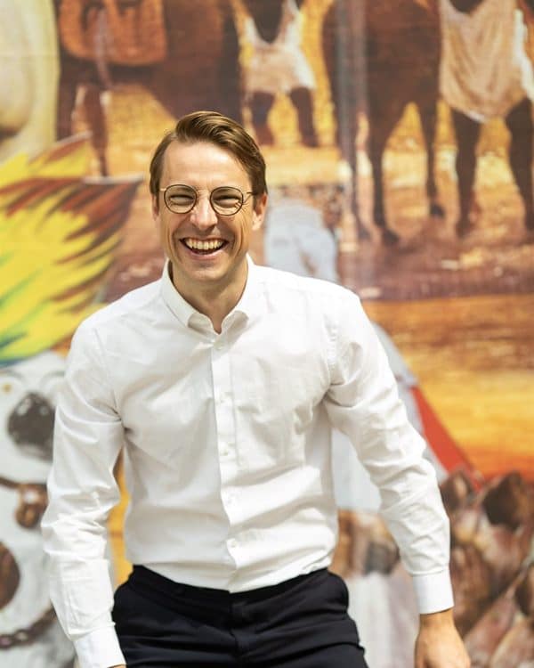 Simon Krag Linde griner